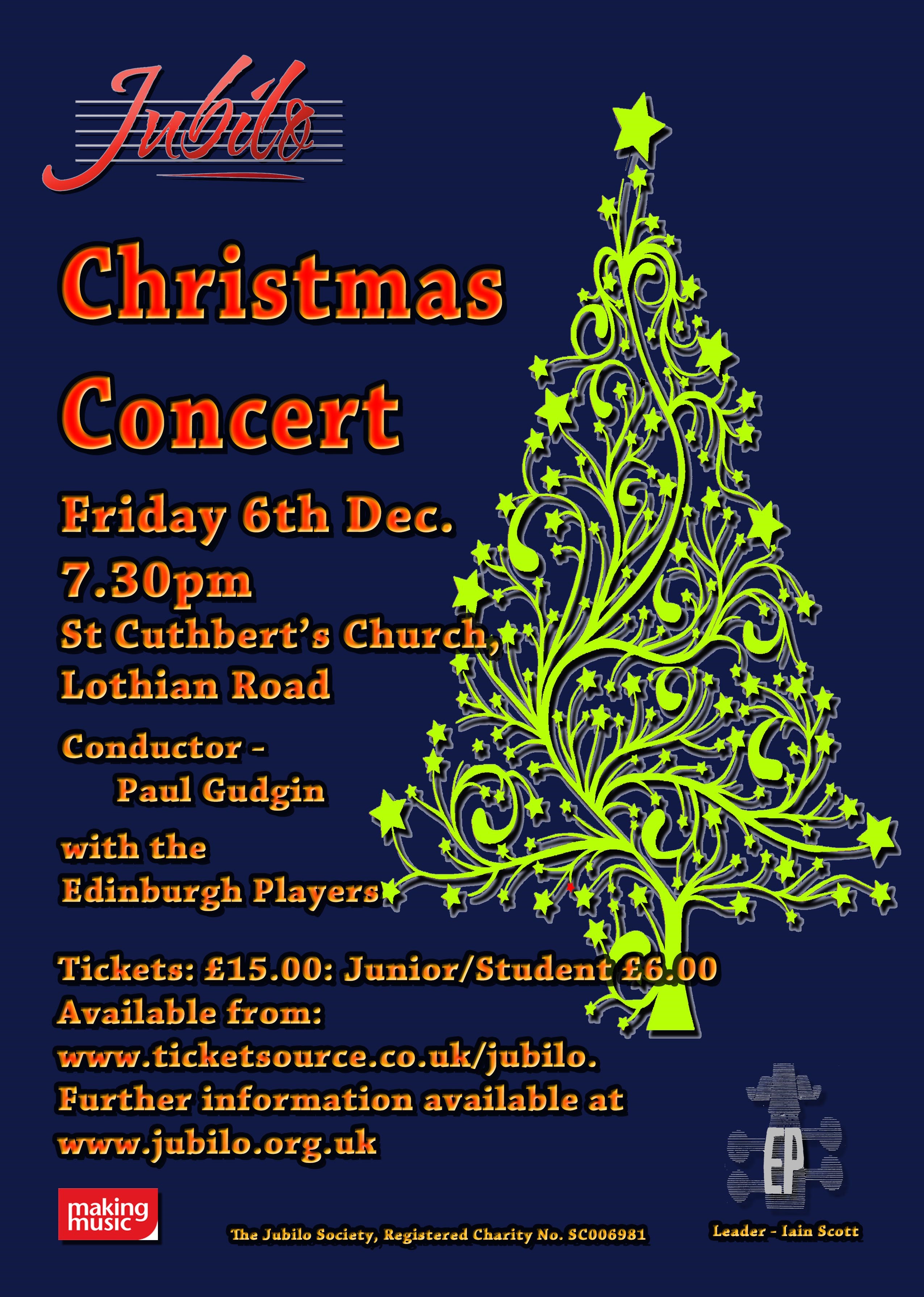 Christmas Concert : 6th December at St Cuthbert's